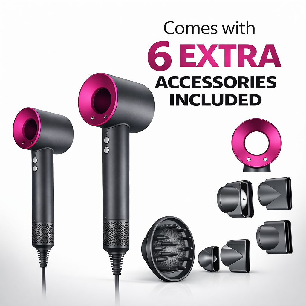 Secador Profesional Iónico de Última Generación | Ultra Ligero y Sin Encrespamiento