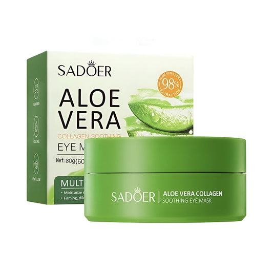 Set de 60 Parches Anti-Ojeras de Aloe Vera y Colágeno