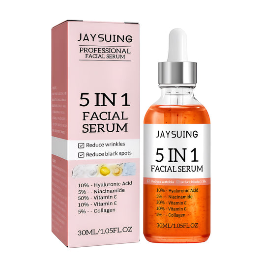 Sérum Facial Reafirmante 5 en 1 con Vitamina C y Ácido Hialurónico